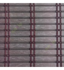 Dark brown color horizontal stripes flat scale vertical thread stripes cylinder stick rollup mechanism PVC Blinds 